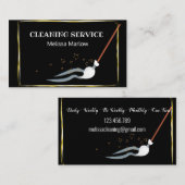 Golden elegant antiek bezembezinksel visitekaartje (Voorkant / Achterkant)