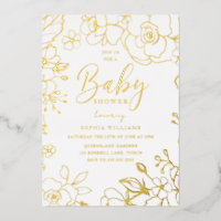 Golden Elegant Baby shower Flowers Real Gold