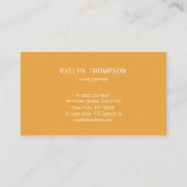 Golden Elegant Chic Botanical Tropical Branch Visitekaartje (Achterkant)