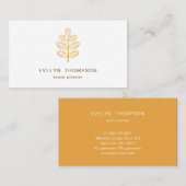 Golden Elegant Chic Botanical Tropical Branch Visitekaartje (Voorkant / Achterkant)