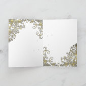 Golden Elegant Floral Valentijn Kaart (Binnen)