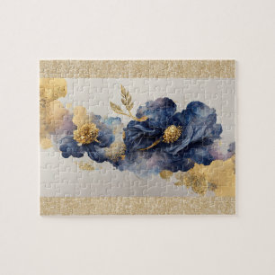 Golden Elegant Flower Legpuzzel