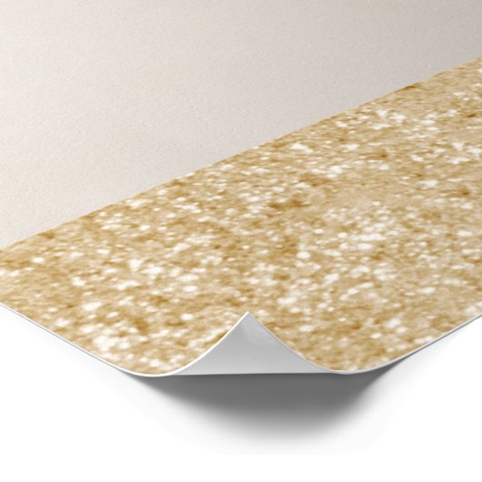 Golden Elegant Flower Poster (Hoek)