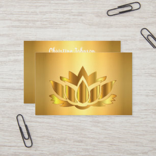 Golden elegant mandala visitekaartje