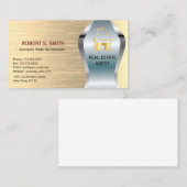 Golden Elegant Metallic Real Estate Agent Visitekaartje (Voorkant / Achterkant)