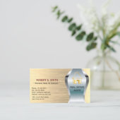 Golden Elegant Metallic Real Estate Agent Visitekaartje (Staand voorkant)