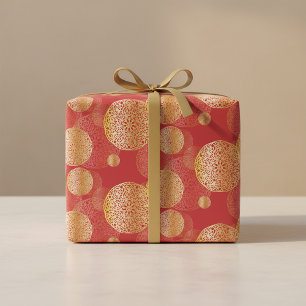 Golden Elegant Splendid Oriental Ornamenten Patroo Cadeaupapier