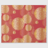 Golden Elegant Splendid Oriental Ornamenten Patroo Cadeaupapier (Vlak)