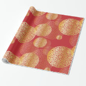 Golden Elegant Splendid Oriental Ornamenten Patroo Cadeaupapier (Uitgerold)