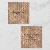 Golden Elegant Square Visitekaartje (Voorkant / Achterkant)