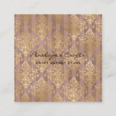 Golden Elegant Square Visitekaartje (Voorkant)