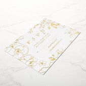 Golden Elegant Wedding RSVP Real Gold Folie Uitnodiging (Gedraaid)