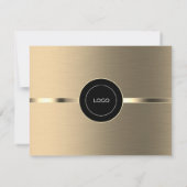 Golden elegante luxe bedankkaart (Achterkant)