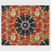 Golden element on red background. Illustraaierstaa Cadeaupapier (Vlak)