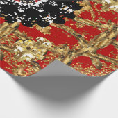 Golden element on red background. Illustraaierstaa Cadeaupapier (Hoek)