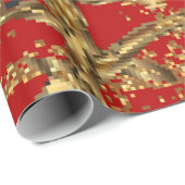 Golden element on red background. Illustraaierstaa Cadeaupapier (Rol Hoek)