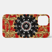 Golden element on red background. Illustraaierstaa Case-Mate iPhone Case (Achterkant (horizontaal))