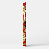Golden element on red background. Illustraaierstaa Case-Mate iPhone Case (Achterkant / Rechts)