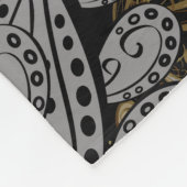 Golden element op zwarte achtergrond. Golden black Fleece Deken (Hoek)