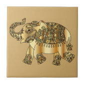 Golden Elephant Ceramic Tegel Tegeltje (Voorkant)