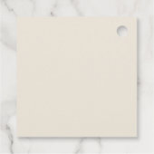 Golden Elephant Ecru Baby shower Hartelijk dank Bedankjes Labels (Achterkant)