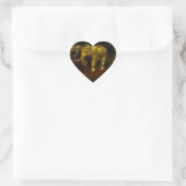 Golden Elephant Heart Sticker (Tas)