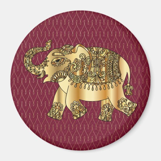 Golden Elephant Magnet (Voorkant)