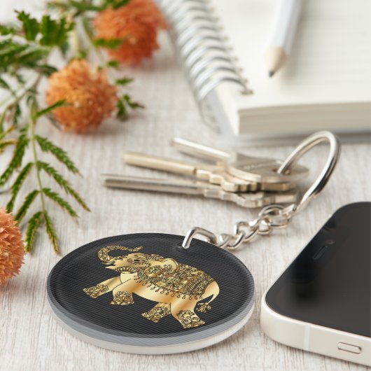 Golden Elephant Sleutelhanger (Voorkant Rechts)
