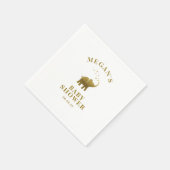 Golden Elephant White Baby shower Servet (Hoek)