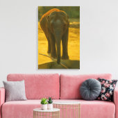 Golden Elephant Wisdom - Majestic Wildlife Canvas Afdruk (Insitu (Woonkamer))
