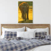 Golden Elephant Wisdom - Majestic Wildlife Canvas Afdruk (Insitu (Slaapkamer))