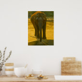 Golden Elephant Wisdom - Majestic Wildlife Poster (Keuken)