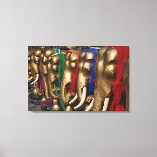 Golden Elephants Canvas Afdruk (Voorkant)