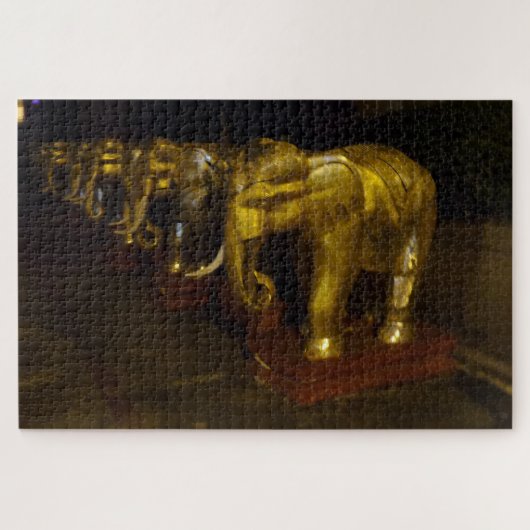 Golden Elephants Jigzaag Puzzle Legpuzzel (Horizontaal)
