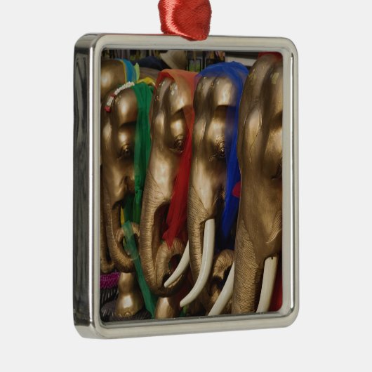 Golden Elephants Metalen Ornament (Rechts)