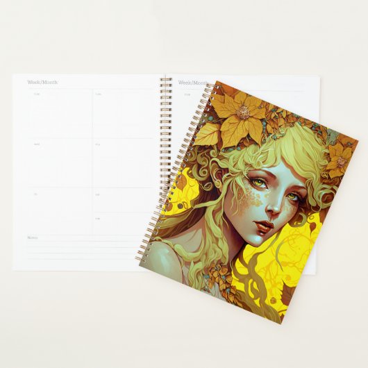 Golden Elf Fairy Fae Fantasy Art Planner (Display)