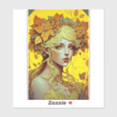 Golden Elf Fairy Fae Fantasy Art Sticker (Vel)