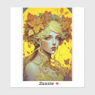 Golden Elf Fairy Fae Fantasy Art Sticker