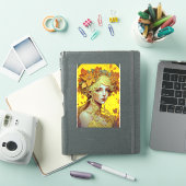 Golden Elf Fairy Fae Fantasy Art Sticker (iPad Cover)