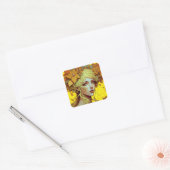 Golden Elf Fairy Fae Fantasy Art Vierkante Sticker (Envelop)