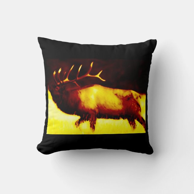 Golden Elk Kussen (Voorkant)