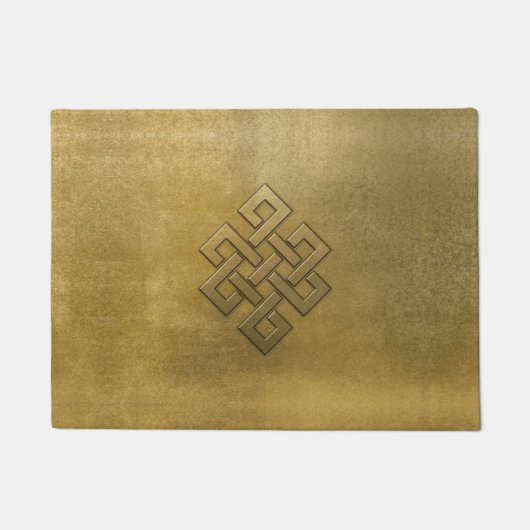 Golden Embossed Eindeloos Knot Deurmat (Voorkant)