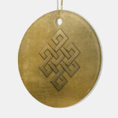 Golden Embossed Eindeloos Knot Keramisch Ornament (Links)