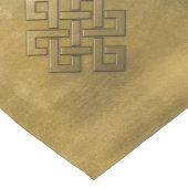Golden Embossed Eindeloos Knot Korte Tafelloper (Hoek)