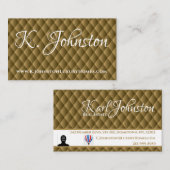 Golden Embossed Luxury Pattern Visitekaartje (Voorkant / Achterkant)