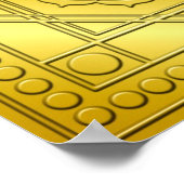 Golden Embossed Om Design Poster (Hoek)