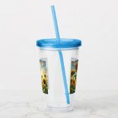 Golden Embrace Sunflower Acryl Drinkbeker (Links)