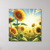 Golden Embrace Zonnebloem Canvas Afdruk (Voorkant)