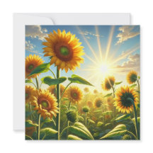 Golden Embrace Zonnebloem Flat Kaart