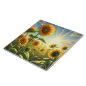 Golden Embrace Zonnebloem Tegeltje (Zijkant)